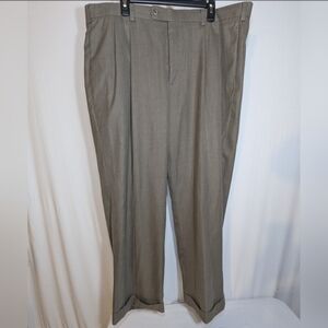 Perry Ellis Portfolio Light Brown Khaki Professional Suit Pants 40 / 30 Trousers